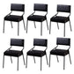 Industrial Open Back Dining Side Chair Leather Dining Chair in Matte Finish
