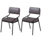 Industrial Open Back Dining Side Chair Leather Dining Chair in Matte Finish