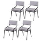 Industrial Open Back Dining Side Chair Leather Dining Chair in Matte Finish