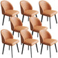 Contemporary Kitchen Dining Side Chair Leather Dining Chairs Orange 8 Piece Set Clearhalo 'Dining Chairs' 'Dining Tables & Seating' 'dining_chair' 'furn' 'furn_dining_chair' 'Furniture' 'Kitchen & Dining Furniture' 5279249