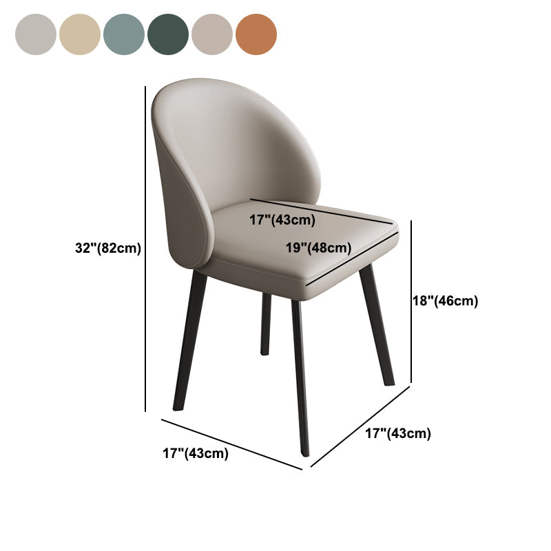 Contemporary Kitchen Dining Side Chair Leather Dining Chairs Clearhalo 'Dining Chairs' 'Dining Tables & Seating' 'dining_chair' 'furn' 'furn_dining_chair' 'Furniture' 'Kitchen & Dining Furniture' 5279250