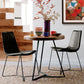 Leather Dining Chair High Back Fabric Dining Chair in Matte Finish
