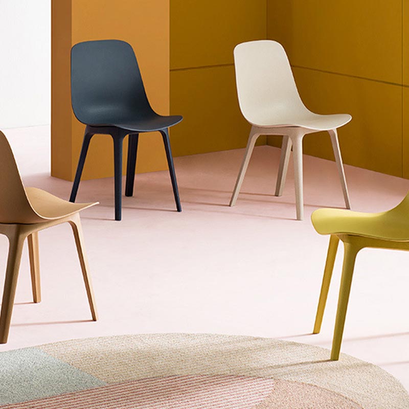 Chaises de salle à manger sans bras Plasons Parsons Furniture en plastique en finition mate