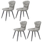 Contemporary Armless Furniture Botton Tufted Back Side Chairs with Upholstered Side