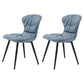 Contemporary Armless Furniture Botton Tufted Back Side Chairs with Upholstered Side