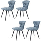 Contemporary Armless Furniture Botton Tufted Back Side Chairs with Upholstered Side