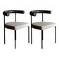 Upholstered Armless Dining Chairs Contemporary Open Back Side Furniture in Matte Finish
