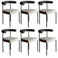 Upholstered Armless Dining Chairs Contemporary Open Back Side Furniture in Matte Finish