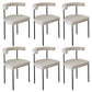Upholstered Armless Dining Chairs Contemporary Open Back Side Furniture in Matte Finish
