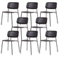 Armless Dining Chairs Wood Open Back Dining Side Furniture in Matte Finish Black 8 Piece Set Clearhalo 'Dining Chairs' 'Dining Tables & Seating' 'dining_chair' 'furn' 'furn_dining_chair' 'Furniture' 'Kitchen & Dining Furniture' 5279422