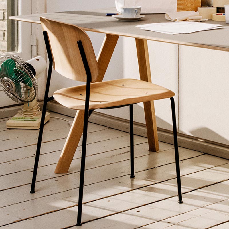 Armless Dining Chairs Wood Open Back Dining Side Furniture in Matte Finish Clearhalo 'Dining Chairs' 'Dining Tables & Seating' 'dining_chair' 'furn' 'furn_dining_chair' 'Furniture' 'Kitchen & Dining Furniture' 5279423