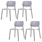 Armless Dining Chairs Wood Open Back Dining Side Furniture in Matte Finish Grey 4 Piece Set Clearhalo 'Dining Chairs' 'Dining Tables & Seating' 'dining_chair' 'furn' 'furn_dining_chair' 'Furniture' 'Kitchen & Dining Furniture' 5279426