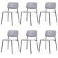 Armless Dining Chairs Wood Open Back Dining Side Furniture in Matte Finish Grey 6 Piece Set Clearhalo 'Dining Chairs' 'Dining Tables & Seating' 'dining_chair' 'furn' 'furn_dining_chair' 'Furniture' 'Kitchen & Dining Furniture' 5279429