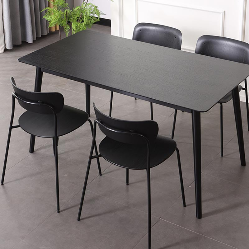 Armless Dining Chairs Wood Open Back Dining Side Furniture in Matte Finish Clearhalo 'Dining Chairs' 'Dining Tables & Seating' 'dining_chair' 'furn' 'furn_dining_chair' 'Furniture' 'Kitchen & Dining Furniture' 5279432