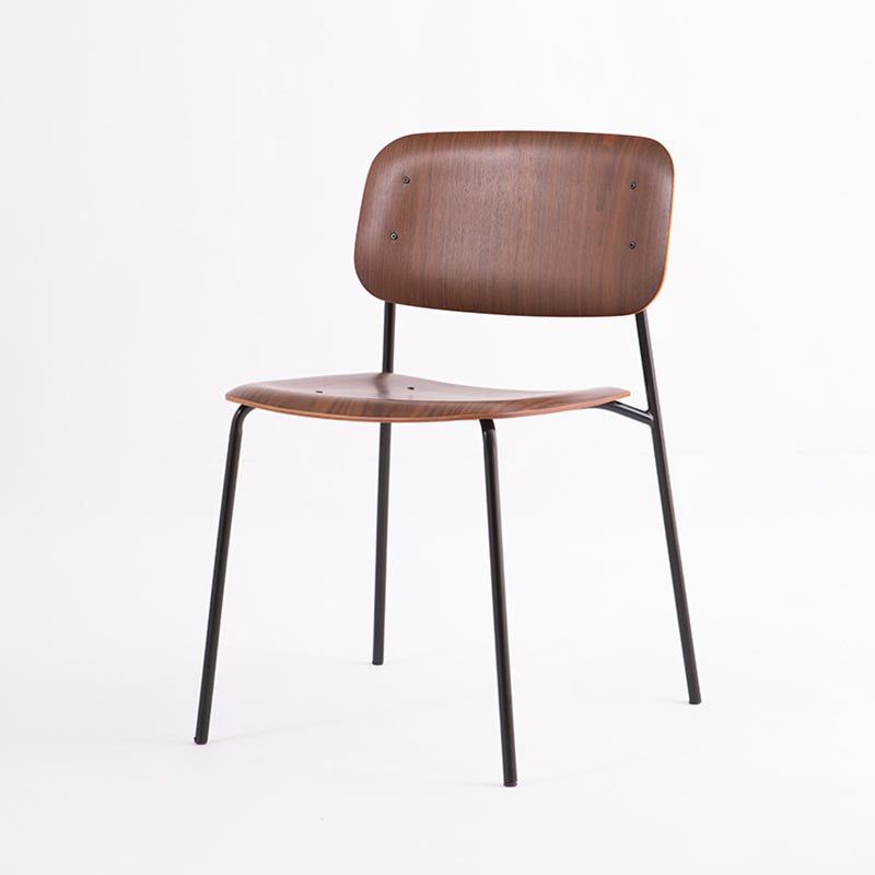 Armless Dining Chairs Wood Open Back Dining Side Furniture in Matte Finish Clearhalo 'Dining Chairs' 'Dining Tables & Seating' 'dining_chair' 'furn' 'furn_dining_chair' 'Furniture' 'Kitchen & Dining Furniture' 5279445