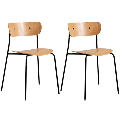 Sedia da pranzo industriale sedia da pranzo piegata con gambe nere