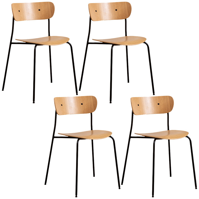 Sedia da pranzo industriale sedia da pranzo piegata con gambe nere