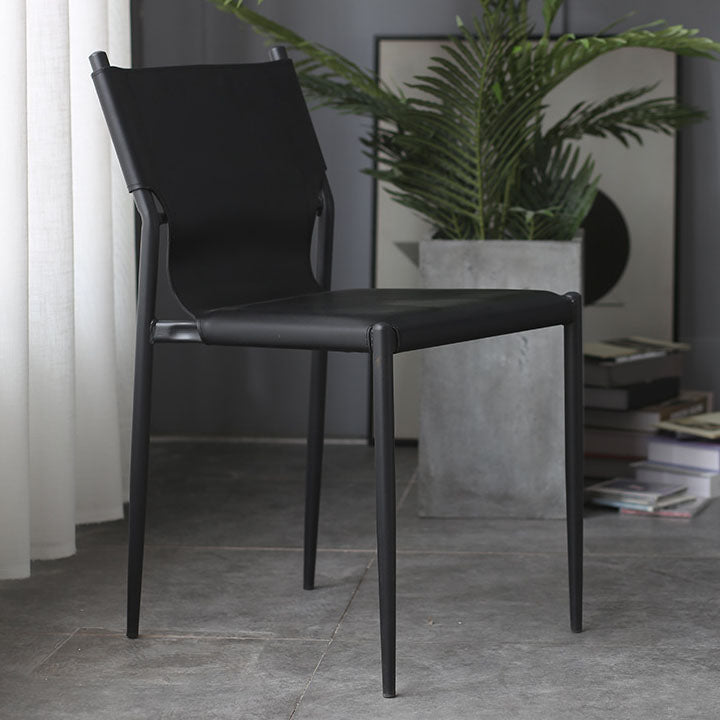 Leather Dining Side Chairs Modern Indoor-Outdoor Chair for Home Clearhalo 'Dining Chairs' 'Dining Tables & Seating' 'dining_chair' 'furn' 'furn_dining_chair' 'Furniture' 'Kitchen & Dining Furniture' 5279526