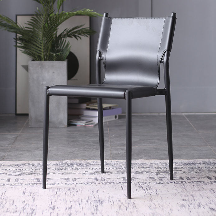 Leather Dining Side Chairs Modern Indoor-Outdoor Chair for Home Clearhalo 'Dining Chairs' 'Dining Tables & Seating' 'dining_chair' 'furn' 'furn_dining_chair' 'Furniture' 'Kitchen & Dining Furniture' 5279527