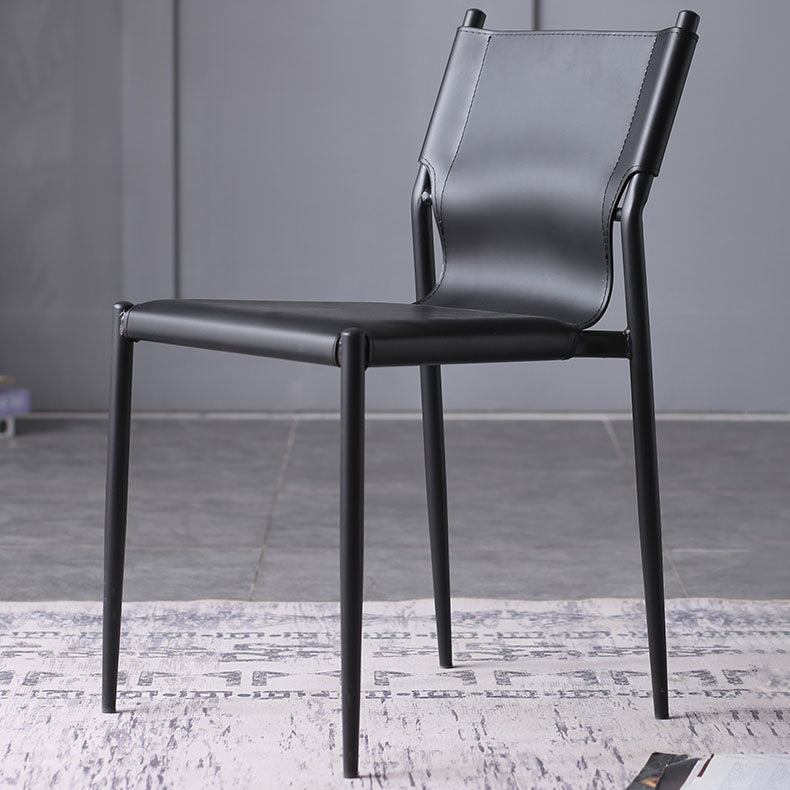 Leather Dining Side Chairs Modern Indoor-Outdoor Chair for Home Clearhalo 'Dining Chairs' 'Dining Tables & Seating' 'dining_chair' 'furn' 'furn_dining_chair' 'Furniture' 'Kitchen & Dining Furniture' 5279530
