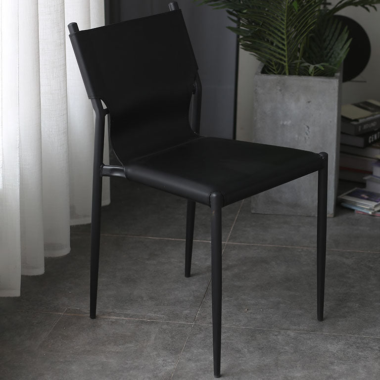 Leather Dining Side Chairs Modern Indoor-Outdoor Chair for Home Clearhalo 'Dining Chairs' 'Dining Tables & Seating' 'dining_chair' 'furn' 'furn_dining_chair' 'Furniture' 'Kitchen & Dining Furniture' 5279541