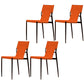 Leather Dining Side Chairs Modern Indoor-Outdoor Chair for Home Orange 4 Piece Set Clearhalo 'Dining Chairs' 'Dining Tables & Seating' 'dining_chair' 'furn' 'furn_dining_chair' 'Furniture' 'Kitchen & Dining Furniture' 5279542