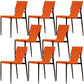 Leather Dining Side Chairs Modern Indoor-Outdoor Chair for Home Orange 8 Piece Set Clearhalo 'Dining Chairs' 'Dining Tables & Seating' 'dining_chair' 'furn' 'furn_dining_chair' 'Furniture' 'Kitchen & Dining Furniture' 5279546
