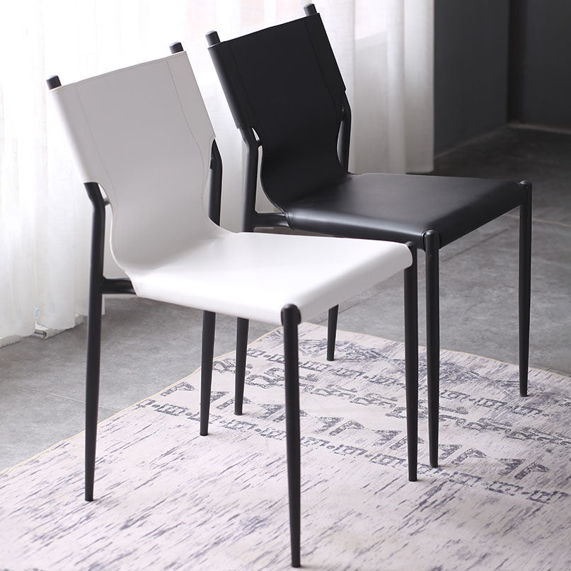 Leather Dining Side Chairs Modern Indoor-Outdoor Chair for Home Clearhalo 'Dining Chairs' 'Dining Tables & Seating' 'dining_chair' 'furn' 'furn_dining_chair' 'Furniture' 'Kitchen & Dining Furniture' 5279548
