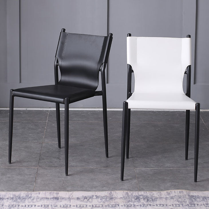 Leather Dining Side Chairs Modern Indoor-Outdoor Chair for Home Clearhalo 'Dining Chairs' 'Dining Tables & Seating' 'dining_chair' 'furn' 'furn_dining_chair' 'Furniture' 'Kitchen & Dining Furniture' 5279550
