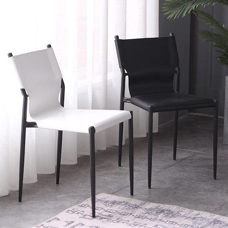 Leather Dining Side Chairs Modern Indoor-Outdoor Chair for Home Clearhalo 'Dining Chairs' 'Dining Tables & Seating' 'dining_chair' 'furn' 'furn_dining_chair' 'Furniture' 'Kitchen & Dining Furniture' 5279552