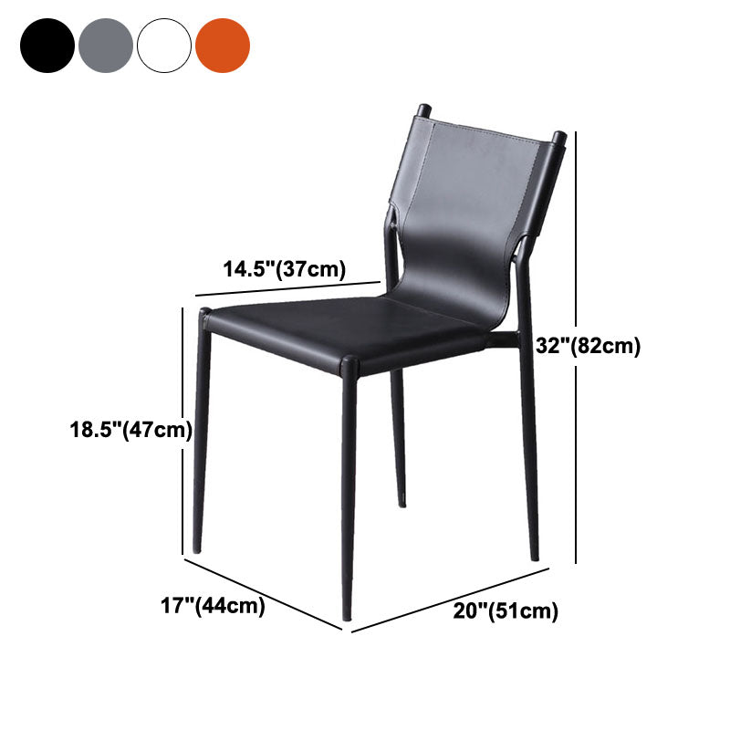Leather Dining Side Chairs Modern Indoor-Outdoor Chair for Home Clearhalo 'Dining Chairs' 'Dining Tables & Seating' 'dining_chair' 'furn' 'furn_dining_chair' 'Furniture' 'Kitchen & Dining Furniture' 5279554