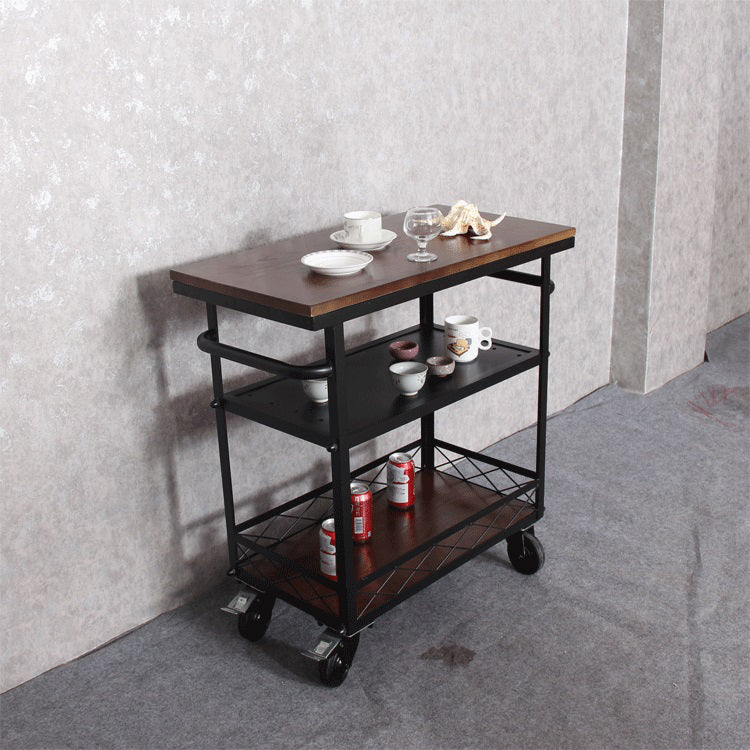 Rolling Prep Table Modern Wood Rectangular Prep Table for Dining Room Clearhalo 'furn' 'furn_kitchen_islands_carts' 'Furniture' 'Kitchen & Dining Furniture' 'Kitchen Islands & Carts' 'kitchen_islands_carts' 5279603