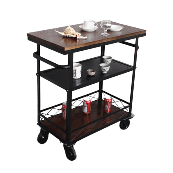 Rolling Prep Table Modern Wood Rectangular Prep Table for Dining Room Clearhalo 'furn' 'furn_kitchen_islands_carts' 'Furniture' 'Kitchen & Dining Furniture' 'Kitchen Islands & Carts' 'kitchen_islands_carts' 5279604