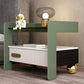 Wood Night Stand 18.9" Tall 1 - Drawer Nightstand with Tempered Glass Top Avocado Green Clearhalo 'Bedroom Furniture' 'furn' 'furn_night_stand' 'Furniture' 'night_stand' 'Nightstands' 5279772