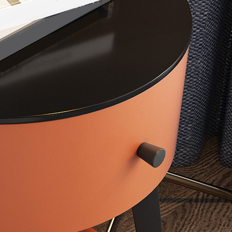 Palabra de noche de madera con estante inferior de 21.65 "de alto 1 - mesita de noche