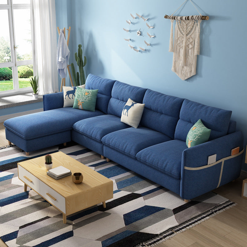 Sofá de espuma de algodón/látex contemporáneo llena de seccional otomana