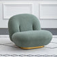 Wool Armless Chair 31.49" L x 27.55" W x 26.77" H Swivel Chair for Living Room Green Swivel Clearhalo 'Accent Chairs' 'accent_chairs' 'Chairs & Seating' 'furn' 'furn_accent_chairs' 'Furniture' 'Living Room Furniture' 5280086