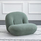 Wool Armless Chair 31.49" L x 27.55" W x 26.77" H Swivel Chair for Living Room Green Non-Swivel Clearhalo 'Accent Chairs' 'accent_chairs' 'Chairs & Seating' 'furn' 'furn_accent_chairs' 'Furniture' 'Living Room Furniture' 5280088