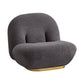 Wool Armless Chair 31.49" L x 27.55" W x 26.77" H Swivel Chair for Living Room Clearhalo 'Accent Chairs' 'accent_chairs' 'Chairs & Seating' 'furn' 'furn_accent_chairs' 'Furniture' 'Living Room Furniture' 5280095