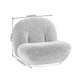 Wool Armless Chair 31.49" L x 27.55" W x 26.77" H Swivel Chair for Living Room Clearhalo 'Accent Chairs' 'accent_chairs' 'Chairs & Seating' 'furn' 'furn_accent_chairs' 'Furniture' 'Living Room Furniture' 5280103