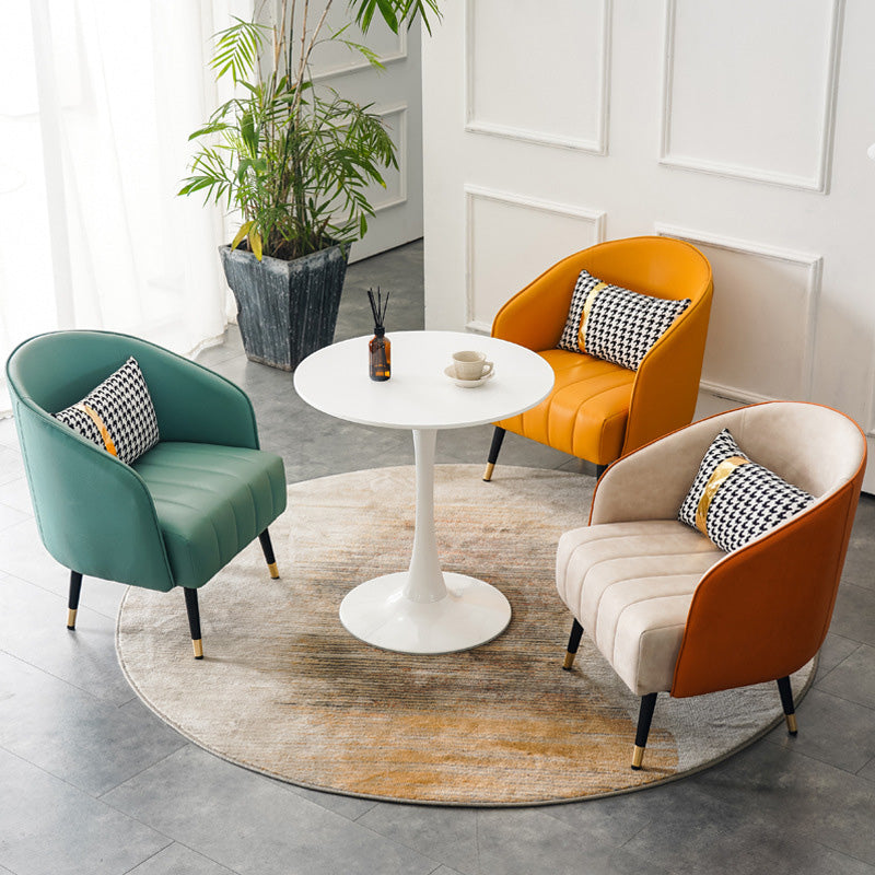 Barrel Accent Chair 25.59" L x 25.59" W x 31.10" H Basic Four Leg Barrel Chair Clearhalo 'Accent Chairs' 'accent_chairs' 'Chairs & Seating' 'furn' 'furn_accent_chairs' 'Furniture' 'Living Room Furniture' 5280133