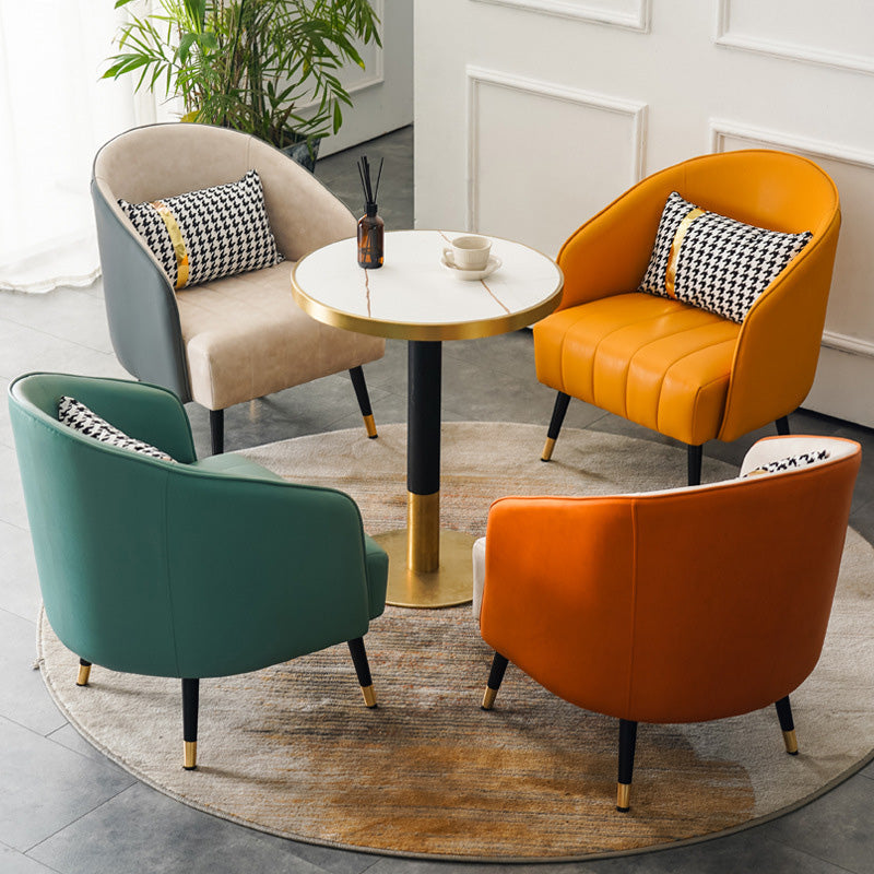 Barrel Accent Chair 25.59" L x 25.59" W x 31.10" H Basic Four Leg Barrel Chair Clearhalo 'Accent Chairs' 'accent_chairs' 'Chairs & Seating' 'furn' 'furn_accent_chairs' 'Furniture' 'Living Room Furniture' 5280136