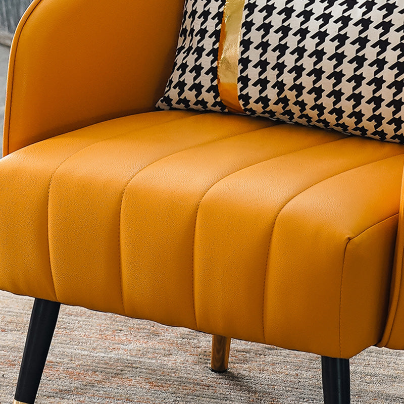 Barrel Accent Chair 25.59" L x 25.59" W x 31.10" H Basic Four Leg Barrel Chair Clearhalo 'Accent Chairs' 'accent_chairs' 'Chairs & Seating' 'furn' 'furn_accent_chairs' 'Furniture' 'Living Room Furniture' 5280140