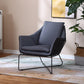 Chaise en cuir collé 27,5 "L x 27,5" W x 29,5 "H Armes incluses pour salon pour le salon