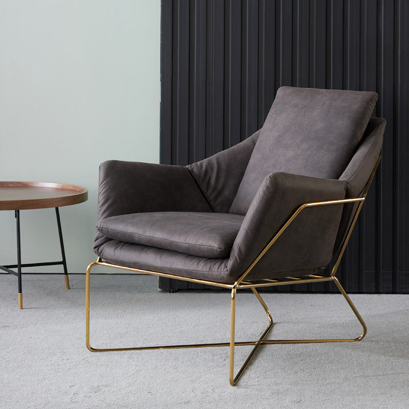 Chaise en cuir collé 27,5 "L x 27,5" W x 29,5 "H Armes incluses pour salon pour le salon