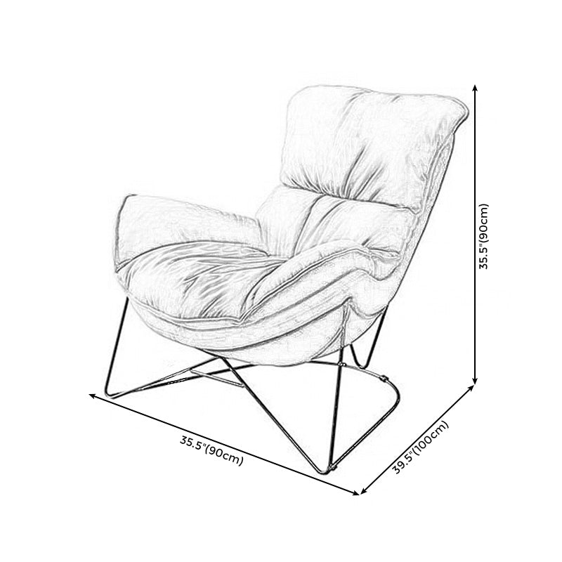 Arms Included Chair 35.44"L x 39.3"W x 35.44"H Chair for Living Room Clearhalo 'Accent Chairs' 'accent_chairs' 'Chairs & Seating' 'furn' 'furn_accent_chairs' 'Furniture' 'Living Room Furniture' 5280226