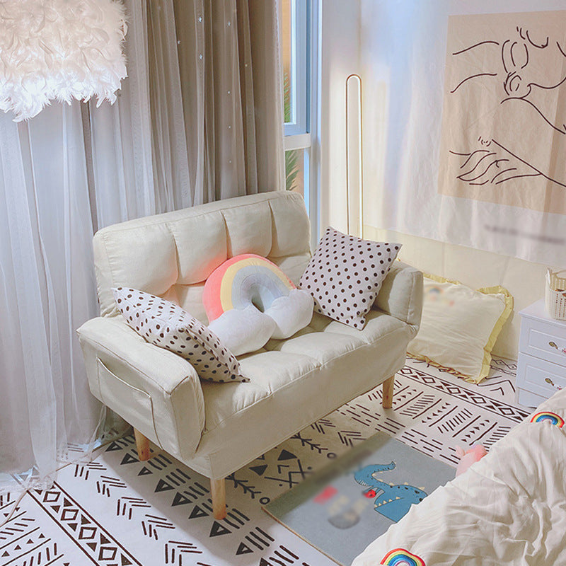 コンテンポラリーコンバーチブルソファカウチスクエアアームビスケットバックソファベッド