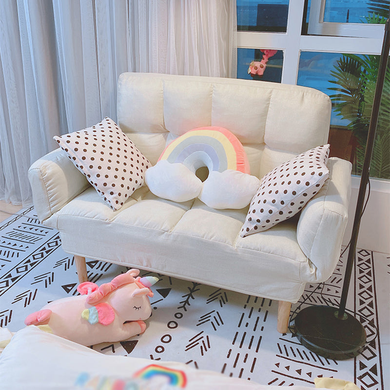 コンテンポラリーコンバーチブルソファカウチスクエアアームビスケットバックソファベッド