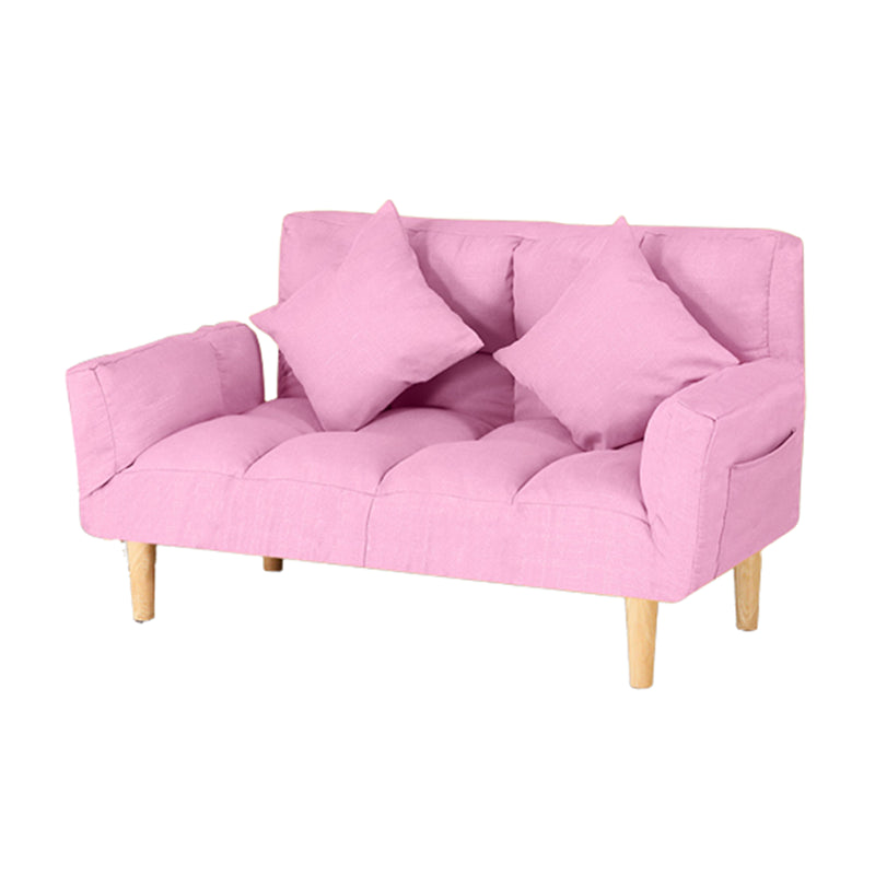 コンテンポラリーコンバーチブルソファカウチスクエアアームビスケットバックソファベッド