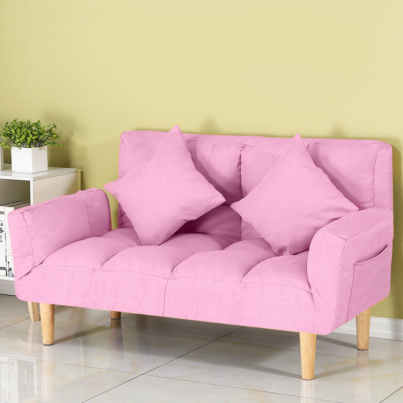 コンテンポラリーコンバーチブルソファカウチスクエアアームビスケットバックソファベッド